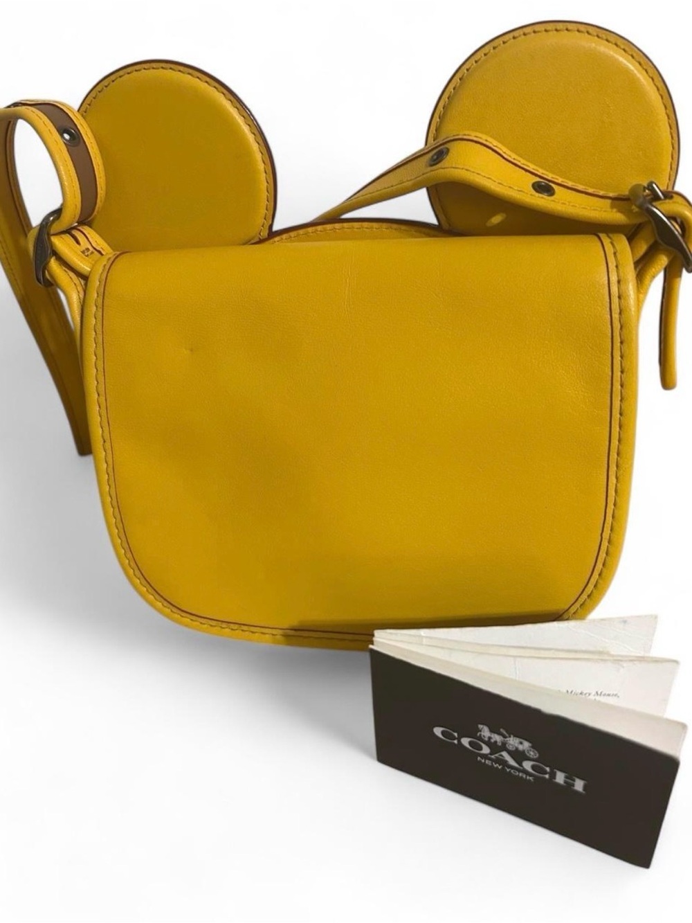 Coach x Disney Mickey Mouse Patricia Leather Saddle Crossbody Bag